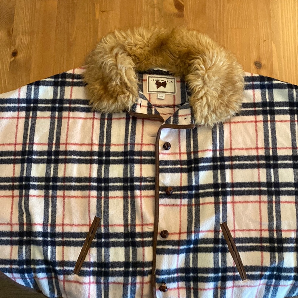 FAUX FUR PLAID CAPE by Janie and Jack